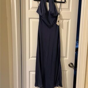 Chic Backless Navy Dress